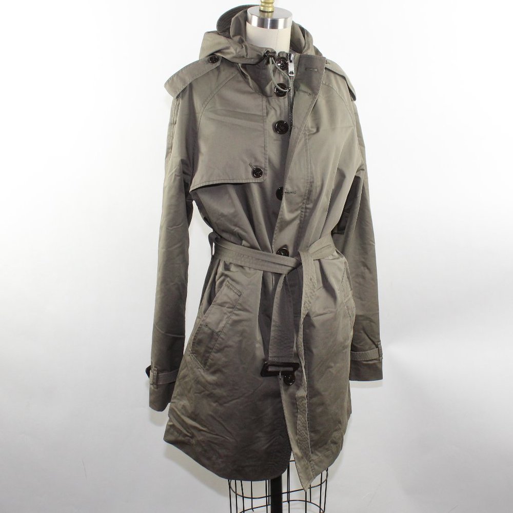 Burberry London Nylon Belted Rain Sz L